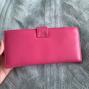 Pink leather wallet